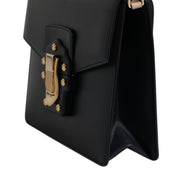 Dolce & Gabbana Black Calfskin Leather Shoulder Strap Bag
