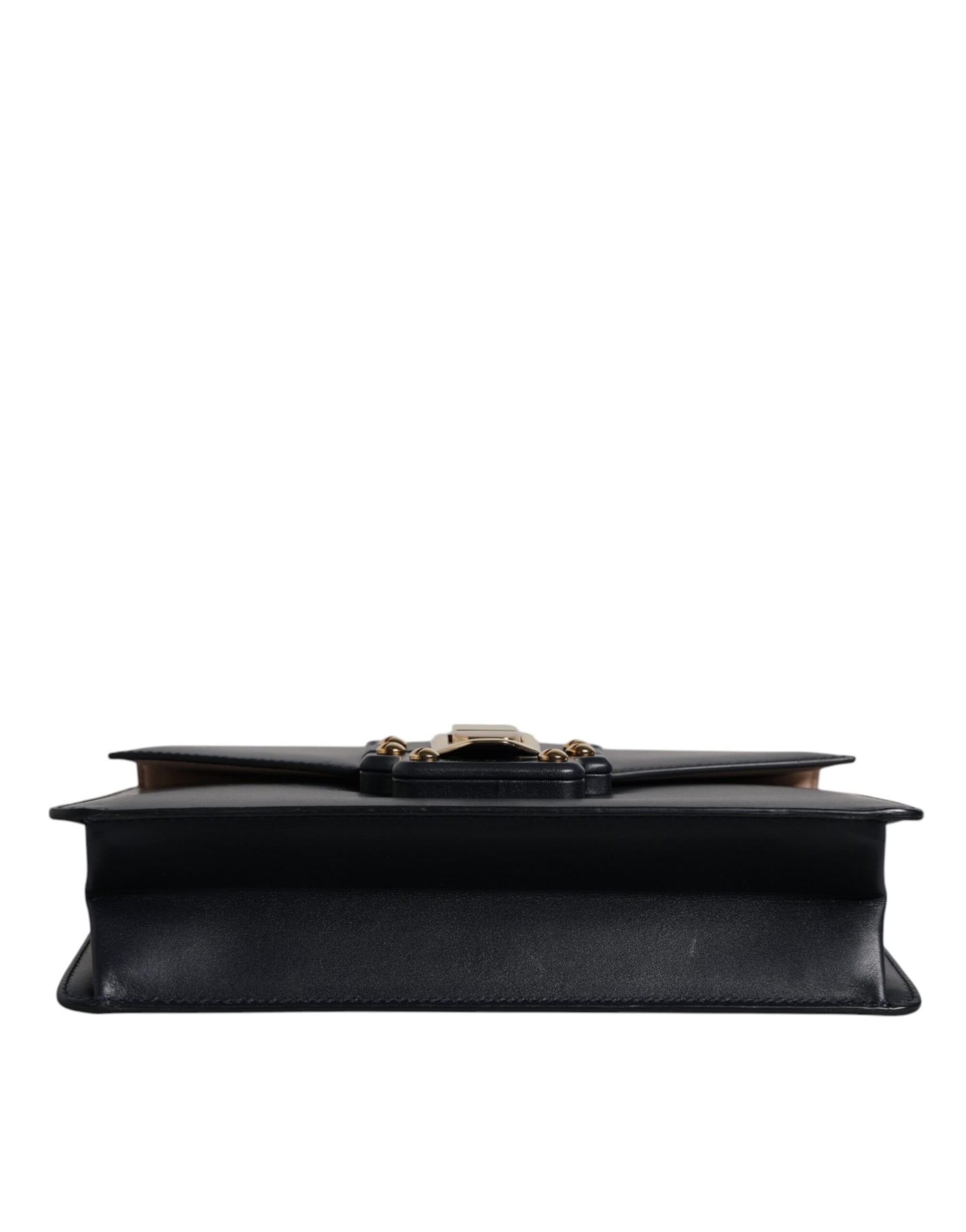 Dolce & Gabbana Black Calfskin Leather Shoulder Strap Bag