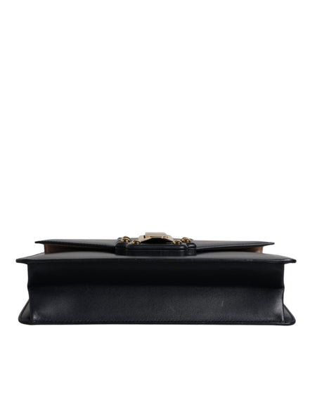 Dolce & Gabbana Black Calfskin Leather Shoulder Strap Bag