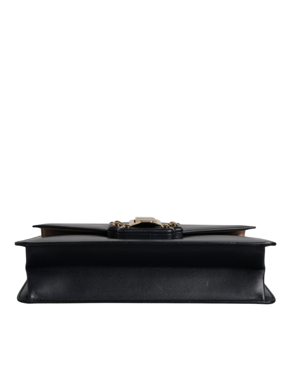 Dolce & Gabbana Black Calfskin Leather Shoulder Strap Bag