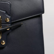 Dolce & Gabbana Black Calfskin Leather Shoulder Strap Bag