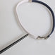 Dolce & Gabbana Blue White Leather Trimmed DG Engraved Silver Tone Clasp Bracelet