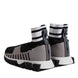 Dolce & Gabbana Black Gray Sorrento Socks Women Sneakers Shoes