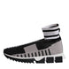 Dolce & Gabbana Black Gray Sorrento Socks Women Sneakers Shoes