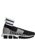 Dolce & Gabbana Black Gray Sorrento Socks Women Sneakers Shoes