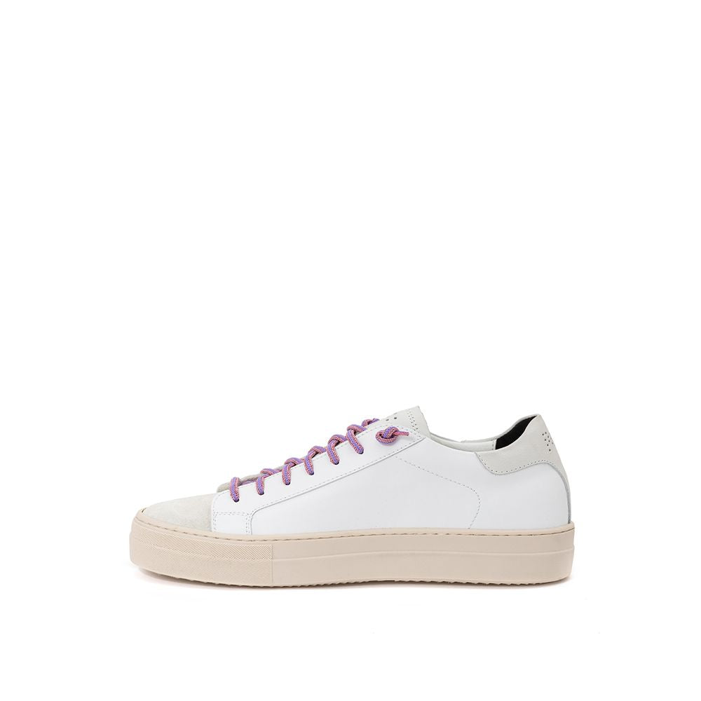 Αθλητικά παπούτσια P448 White Low Top από δέρμα