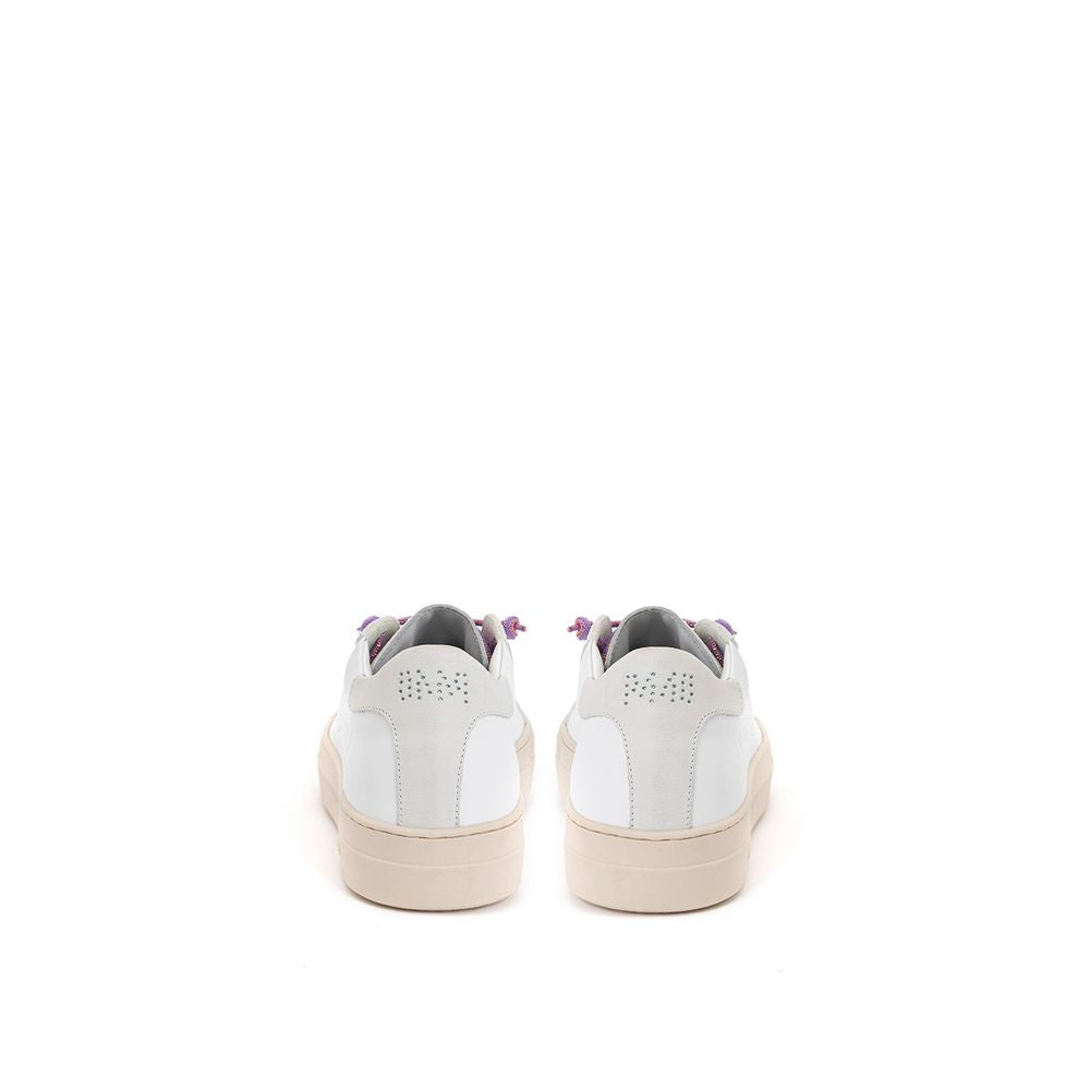 Αθλητικά παπούτσια P448 White Low Top από δέρμα