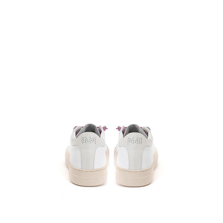 Αθλητικά παπούτσια P448 White Low Top από δέρμα