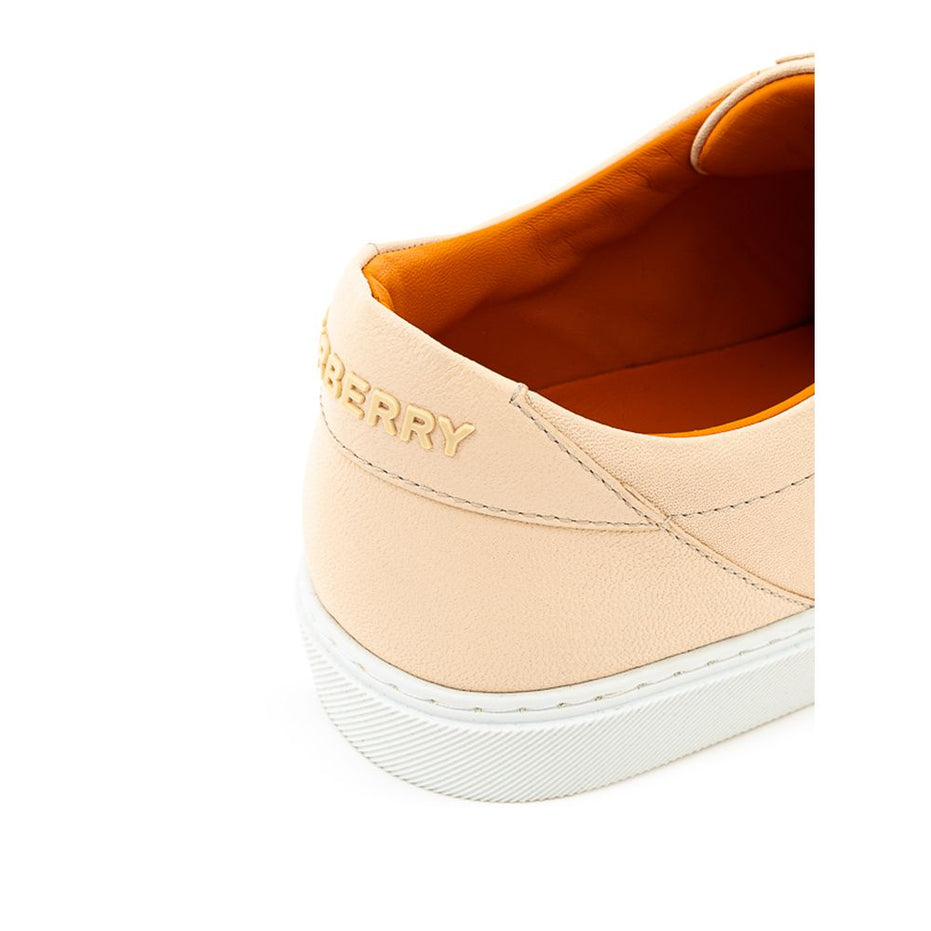 Burberry Ροζ Δερμάτινα Low Top Αθλητικά Παπούτσια