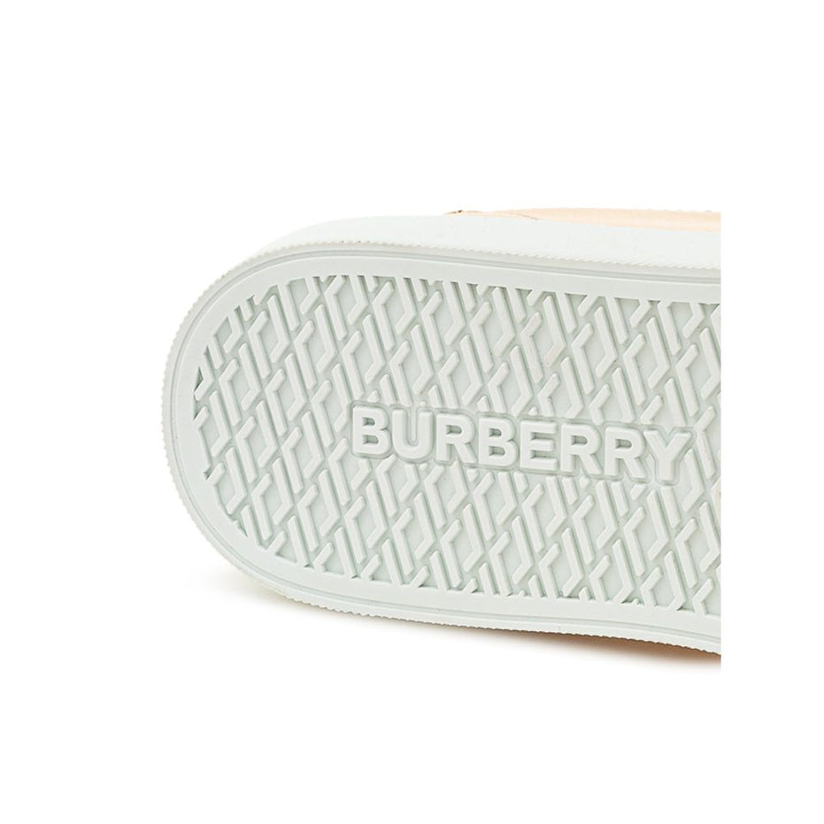 Burberry Ροζ Δερμάτινα Low Top Αθλητικά Παπούτσια