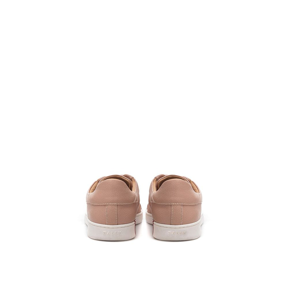 Bally Pink Leather Low Top Sneakers