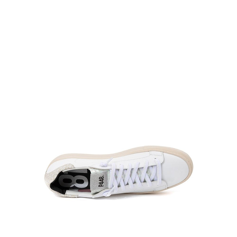P448 White Leather Sneakers