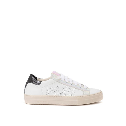 P448 White Leather Low Top Sneakers