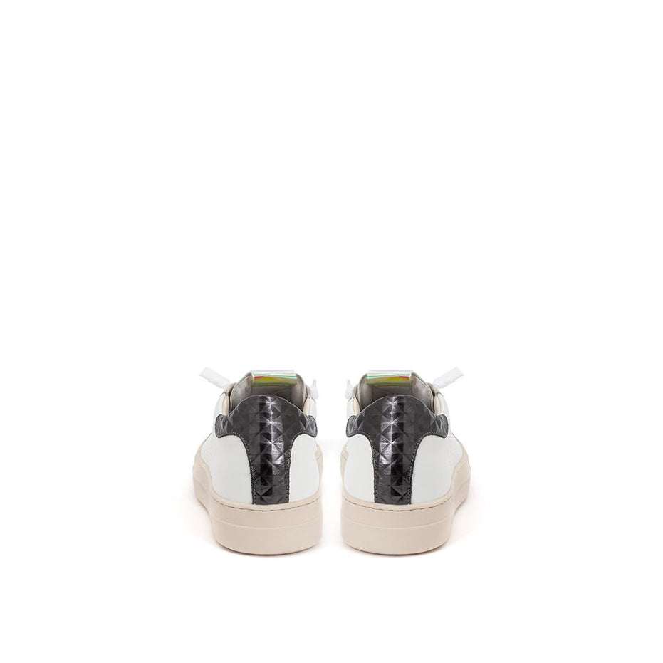 P448 White Leather Low Top Sneakers
