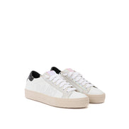 P448 White Leather Low Top Sneakers