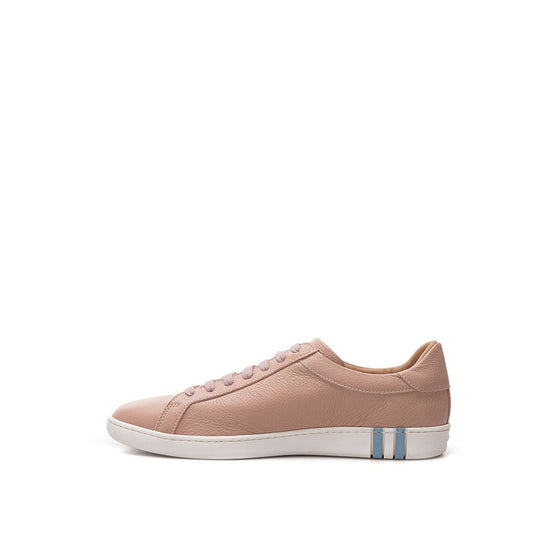 Bally Pink Leather Low Top Sneakers