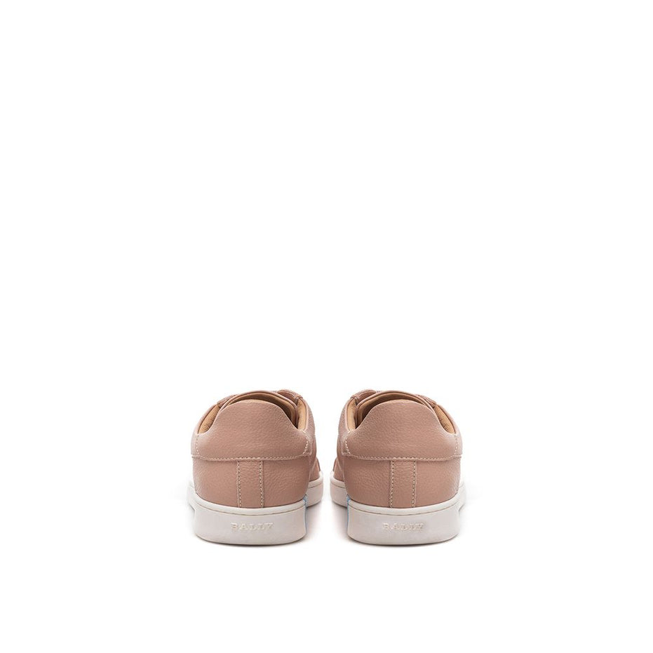 Bally Pink Leather Low Top Sneakers