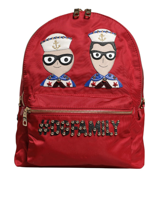 Σακίδιο Πλάτης Dolce & Gabbana Κόκκινο #DGFAMILY VULCANO με Διακοσμητικά