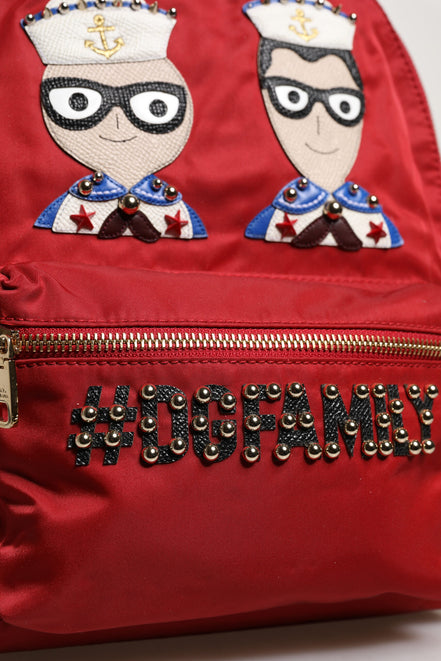Σακίδιο Πλάτης Dolce & Gabbana Κόκκινο #DGFAMILY VULCANO με Διακοσμητικά