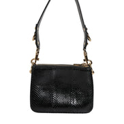 Τσάντα Clutch Dolce & Gabbana Μαύρο Εξωτικό Δέρμα Ώμου με Λουρί