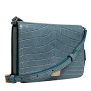 Dolce & Gabbana Green Exotic Leather DG Plaque Crossbody Mini Bag