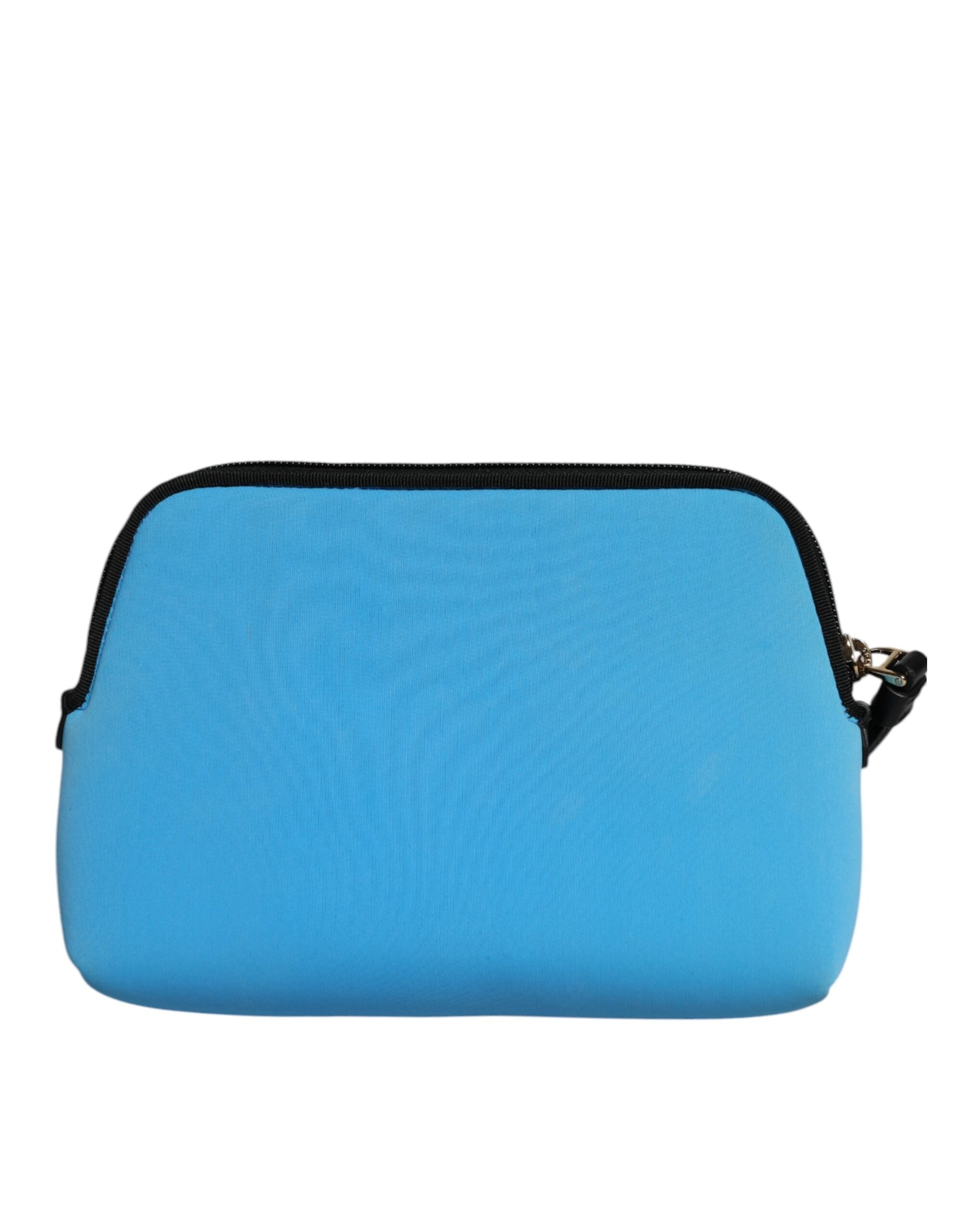 Dolce & Gabbana Blue DG Logo Print Clutch Zip Borse Pouch Bag