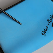 Dolce & Gabbana Blue DG Logo Print Clutch Zip Borse Pouch Bag
