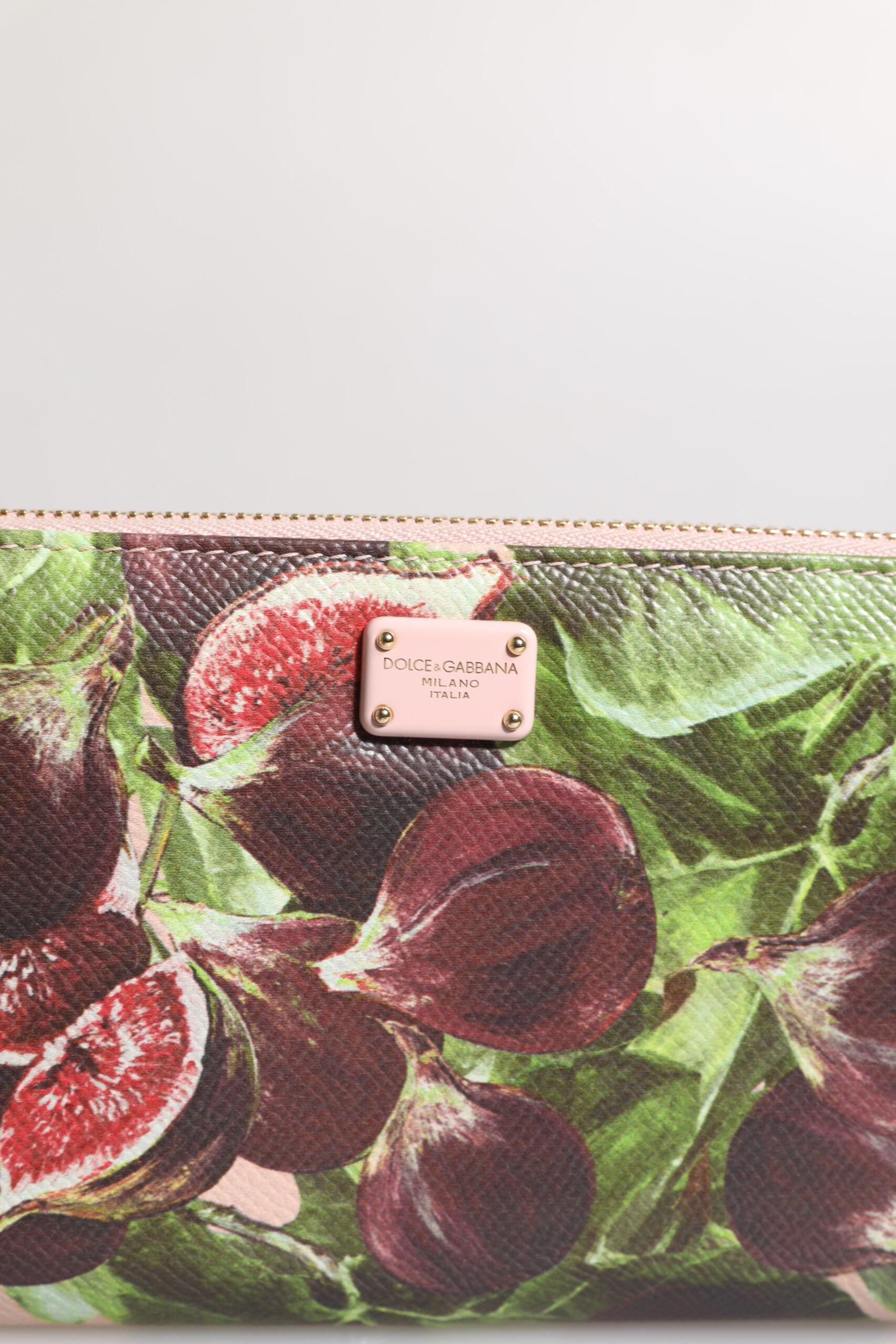 Dolce & Gabbana Πολύχρωμο Πορτοφόλι Continental με Φερμουάρ και Δέρμα Dauphine με σχέδιο Σύκο