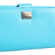 Dolce & Gabbana Light Blue Leather Bifold Continental Clutch Wallet