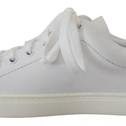 Dolce & Gabbana White Classic Sneakers Women Leather Shoes