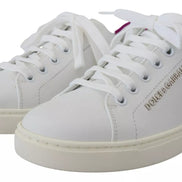 Dolce & Gabbana White Classic Sneakers Women Leather Shoes