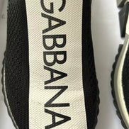 Dolce & Gabbana Black White Slip On Sorrento Sneakers Shoes