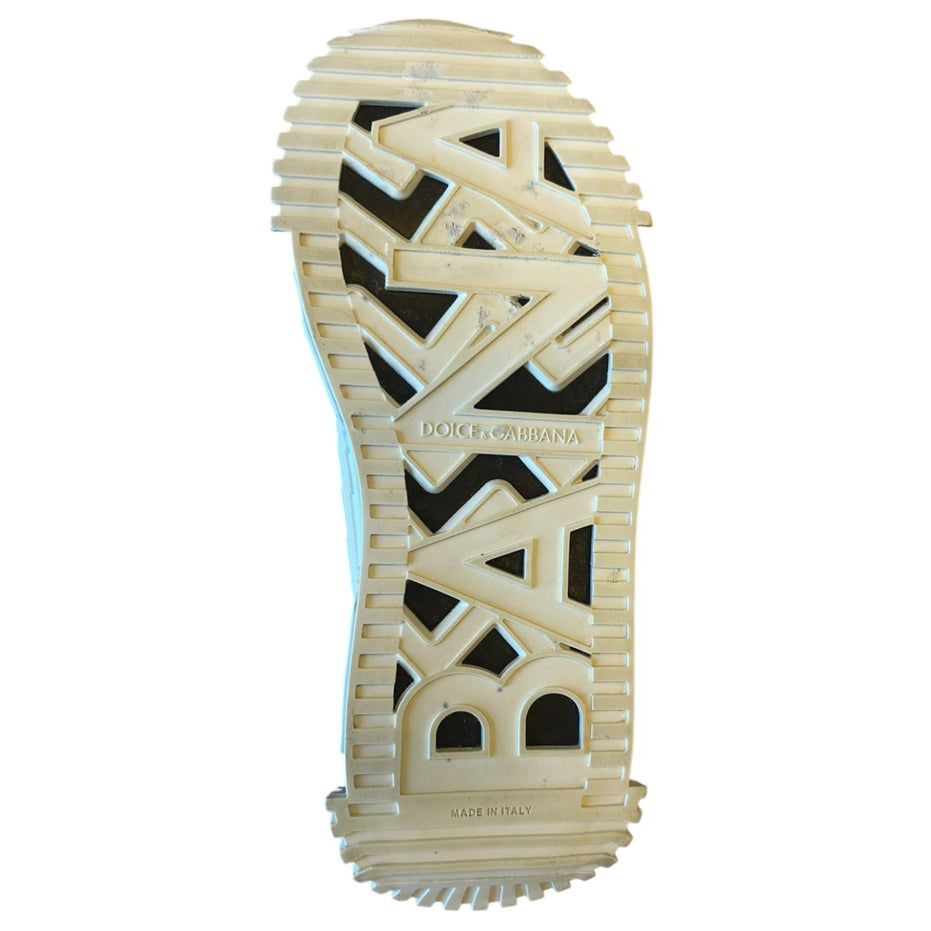 Dolce & Gabbana White Black Low Top NS1 Sneakers Shoes
