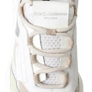 Dolce & Gabbana Sneakers White Beige Leather Sport DAYMASTER Shoes