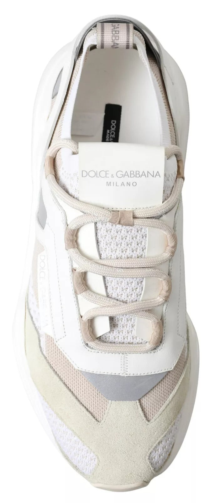 Dolce & Gabbana Αθλητικά Παπούτσια Λευκά Μπεζ Δερμάτινα Sport DAYMASTER