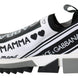 Dolce & Gabbana White Black Slip On Sorrento Sneakers
