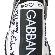 Dolce & Gabbana White Black Slip On Sorrento Sneakers