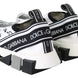 Dolce & Gabbana White Black Slip On Sorrento Sneakers