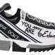 Dolce & Gabbana White Black Slip On Sorrento Sneakers