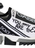 Dolce & Gabbana White Black Slip On Sorrento Sneakers