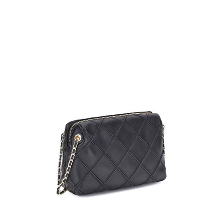 Tory Burch Black Calf Leather Bos Taurus Shoulder Bag