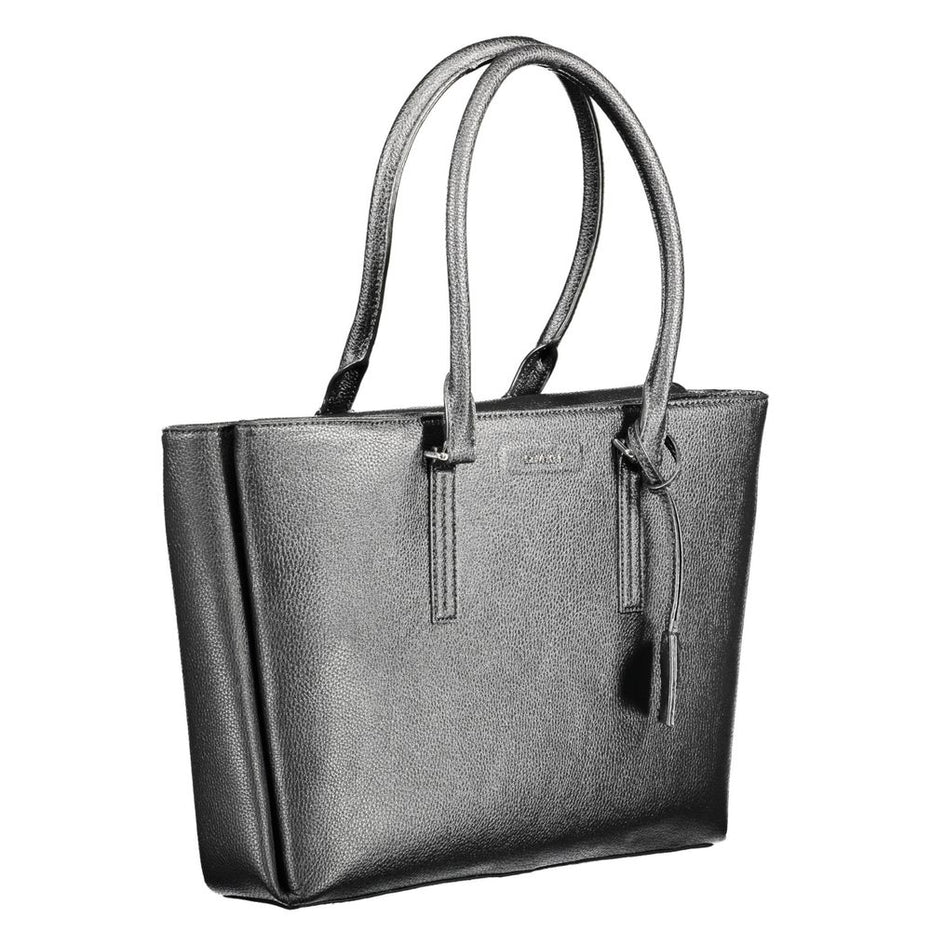 Calvin Klein Black Polyurethane Women Shoulder Bag