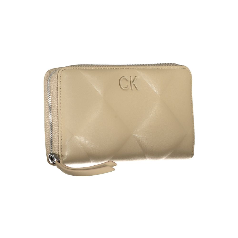 Γυναικείο πορτοφόλι Calvin Klein μπεζ από πολυεστέρα