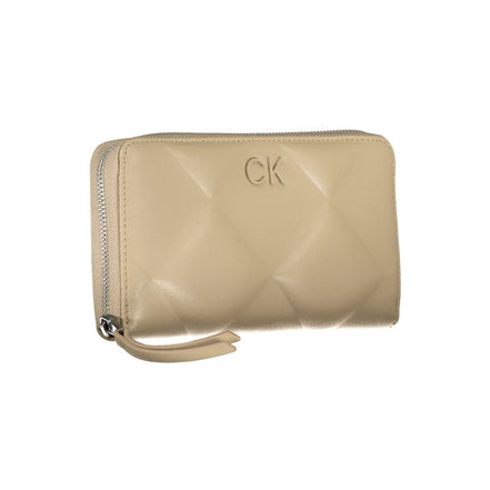 Γυναικείο πορτοφόλι Calvin Klein μπεζ από πολυεστέρα