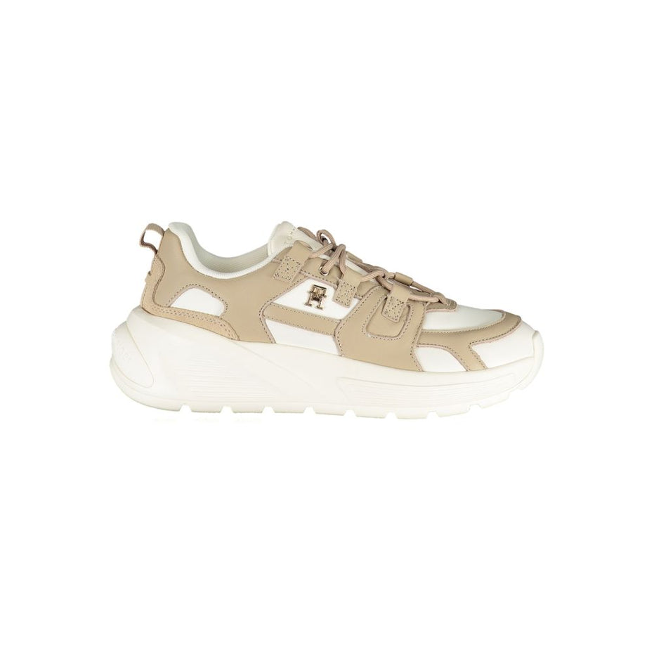 Tommy Hilfiger Bianco Polyurethane Women Sneaker