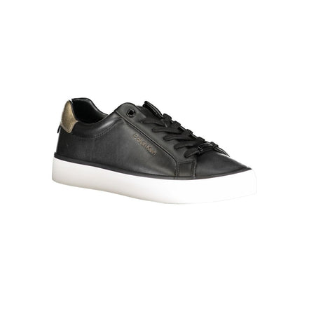 Γυναικεία sneakers Calvin Klein μαύρα από δέρμα
