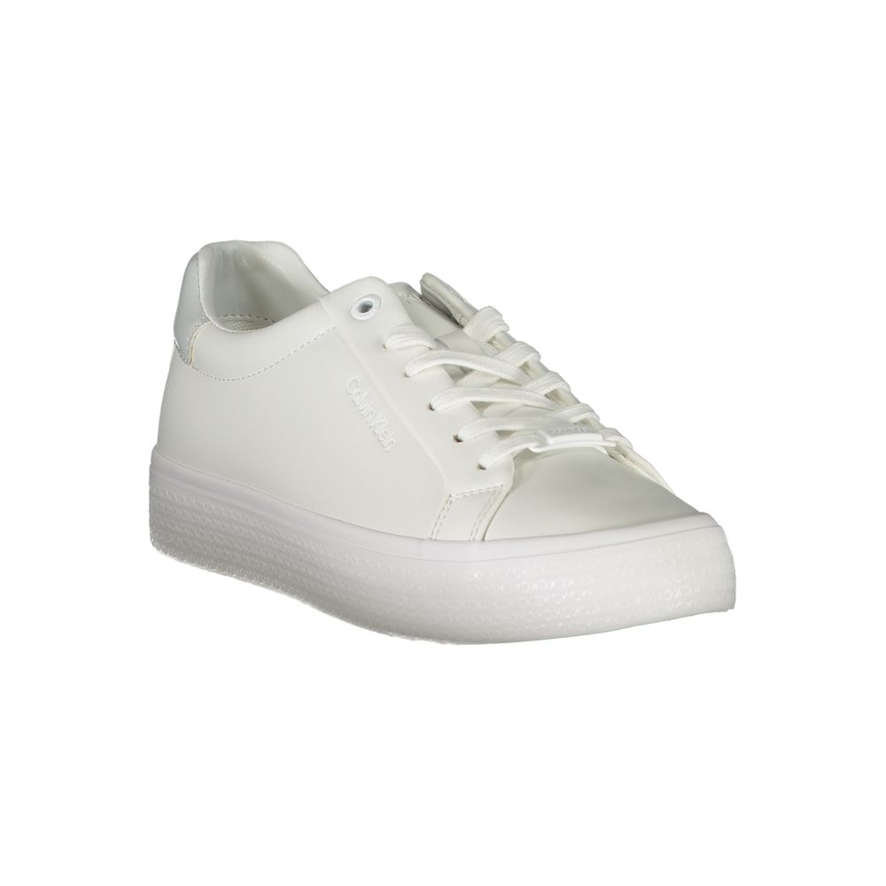Γυναικεία sneakers Calvin Klein Bianco από δέρμα