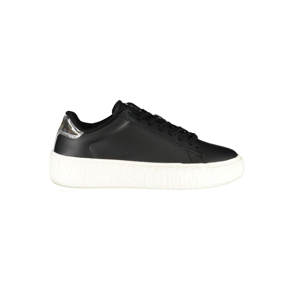 Γυναικεία αθλητικά παπούτσια Tommy Hilfiger Black από δέρμα
