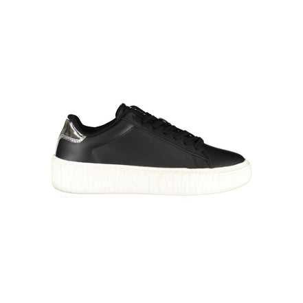 Γυναικεία αθλητικά παπούτσια Tommy Hilfiger Black από δέρμα