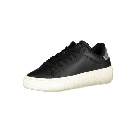 Γυναικεία αθλητικά παπούτσια Tommy Hilfiger Black από δέρμα